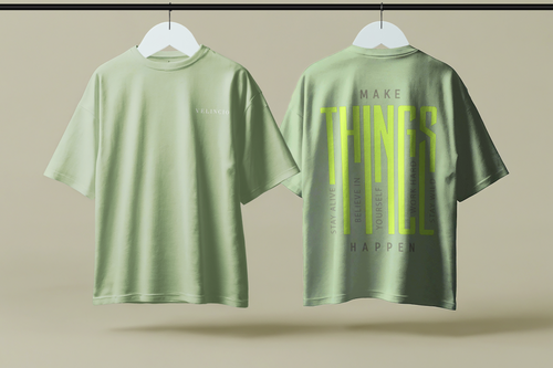 Make Things Happen Oversized T-Shirt – Sage Green