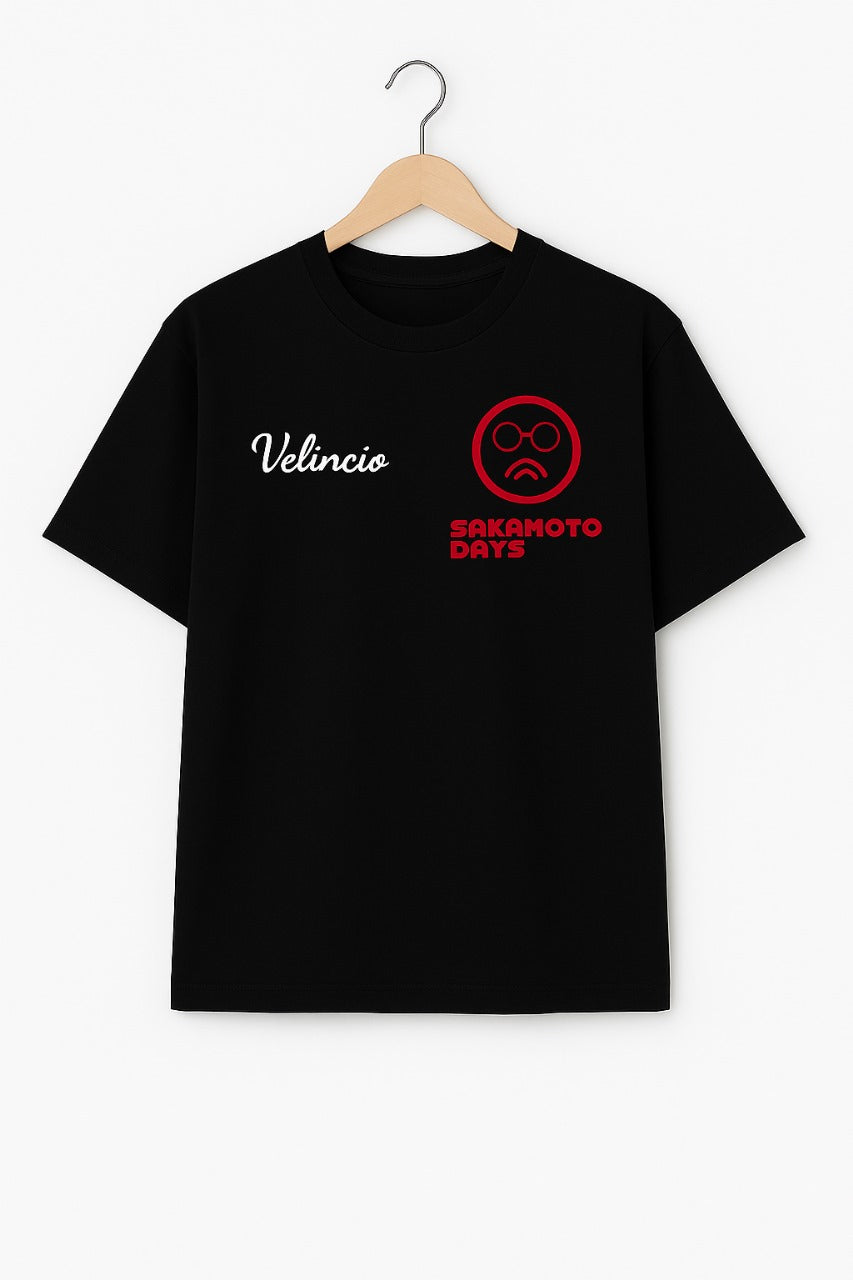 Velincio "Sakamoto Days: Silent Power" Oversized Graphic T-Shirt